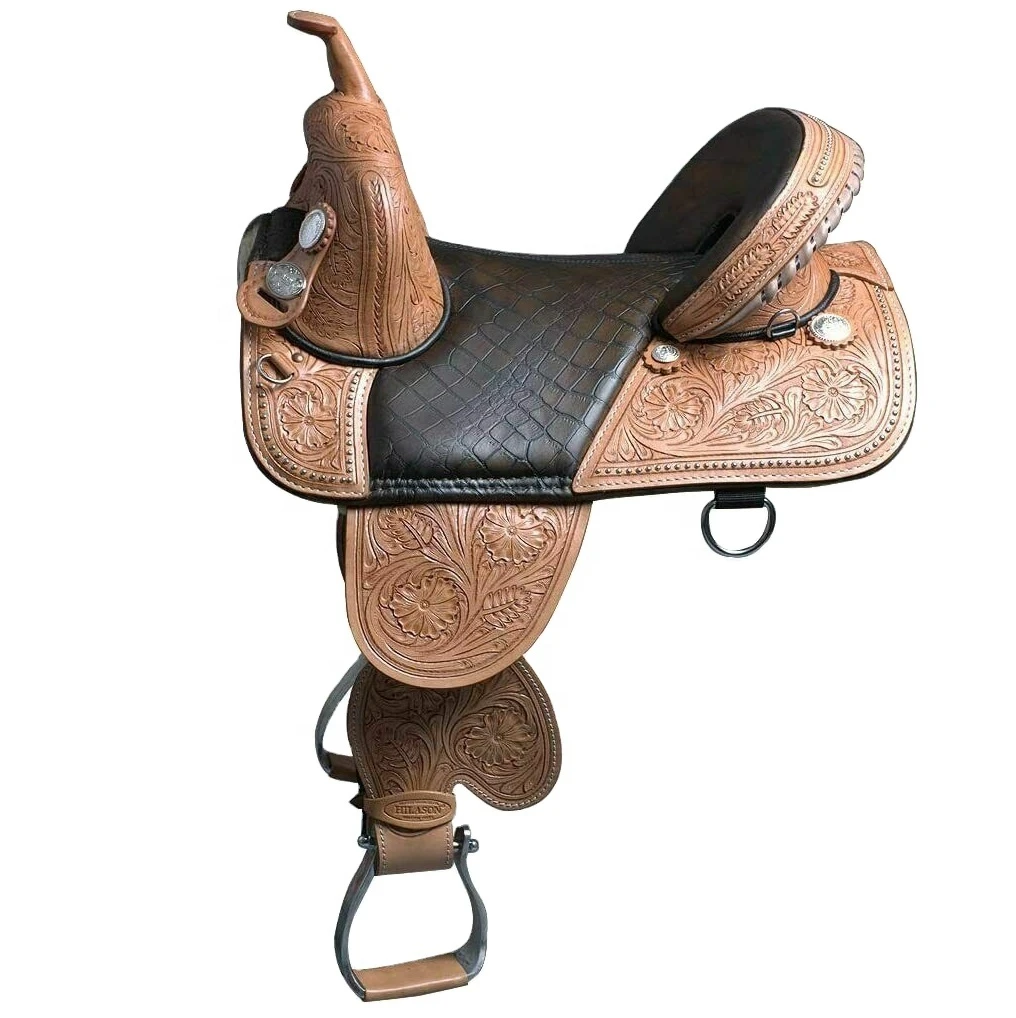 Buy Genuine Leather Made Western Leather Horse Saddle with Customized Designed Available For Horse Riding Saddle