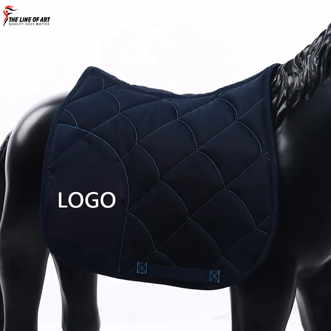 Custom Satin Fabric English Dressage Saddle Pad Horse Riding Equipment Equine Equestrian Products