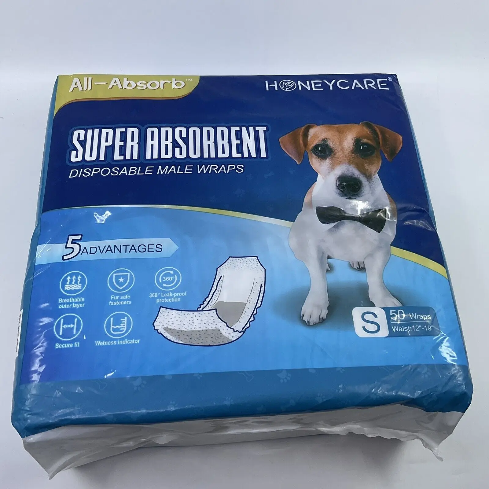 Male Dog Wrap designed with a breathable outer layer for added comfort your dog will love with a a super absorbent core