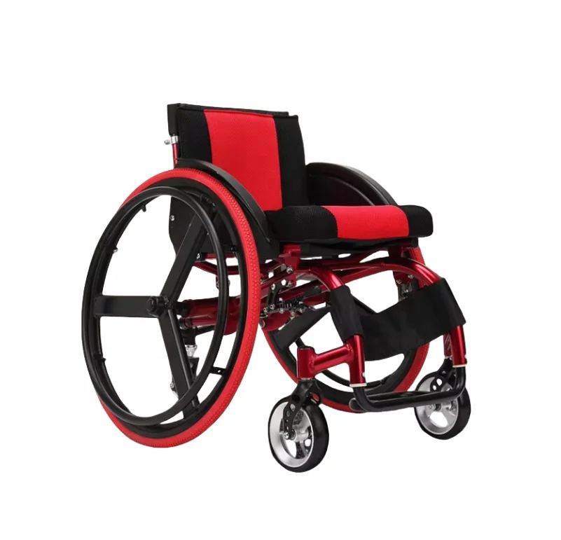 Sports wheelchair Lightweight sports wheelchair Lightweight Aluminum Alloy High Load Capacity Large Rear Wheel Manual Wheelchair