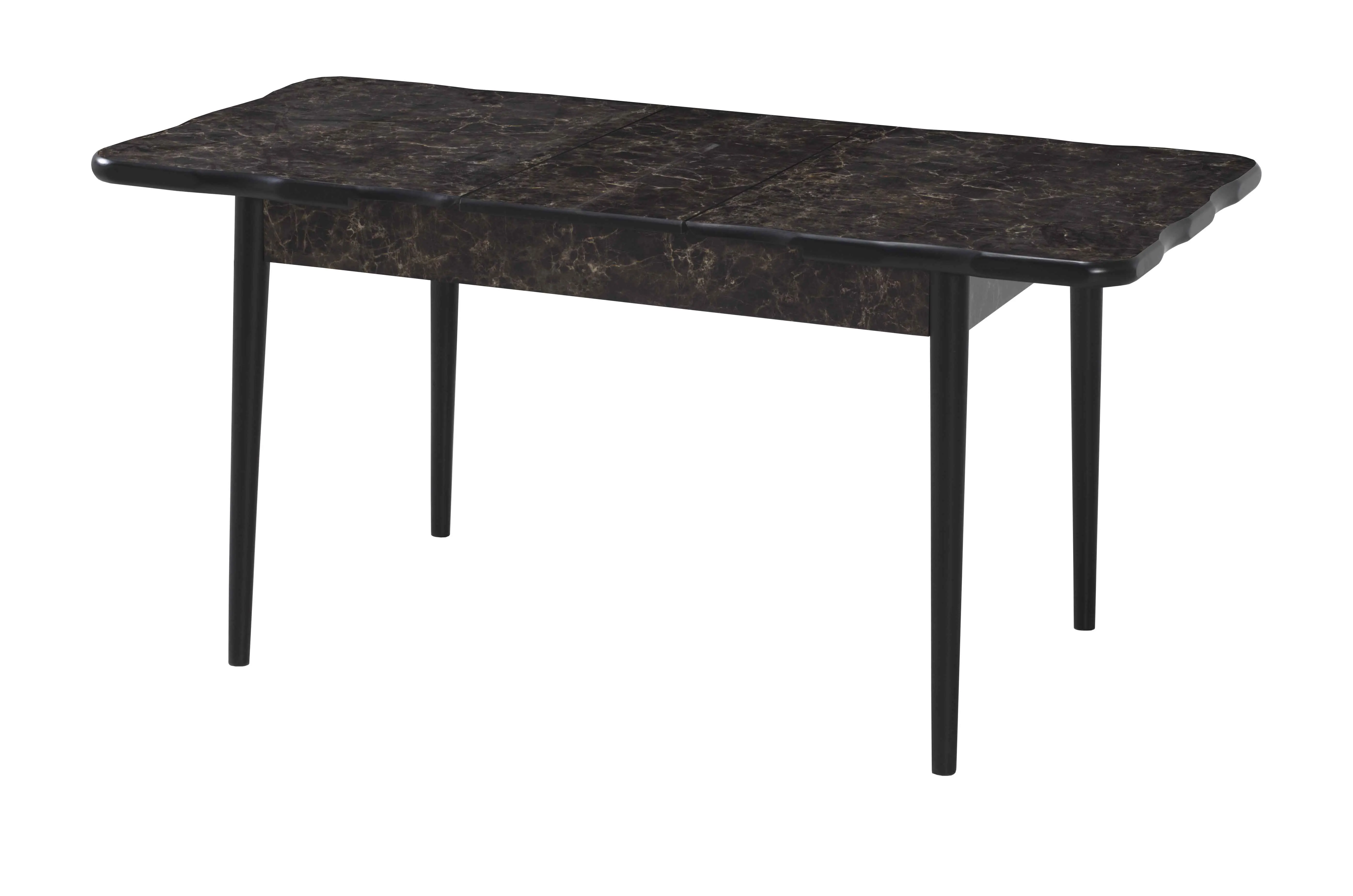 Kitchen dining table with chairs set marble top extended table comfortable chairs saving place hot sales Turkish stylish