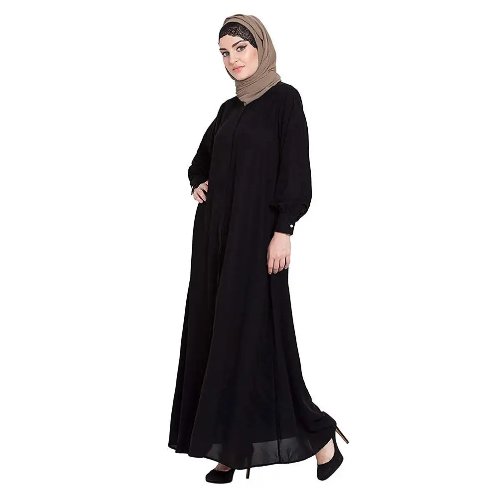 2022  New Modest Wear Solid Color Nida Jilbab Khimar 2 Pieces Abaya Islamic Prayer Clothing