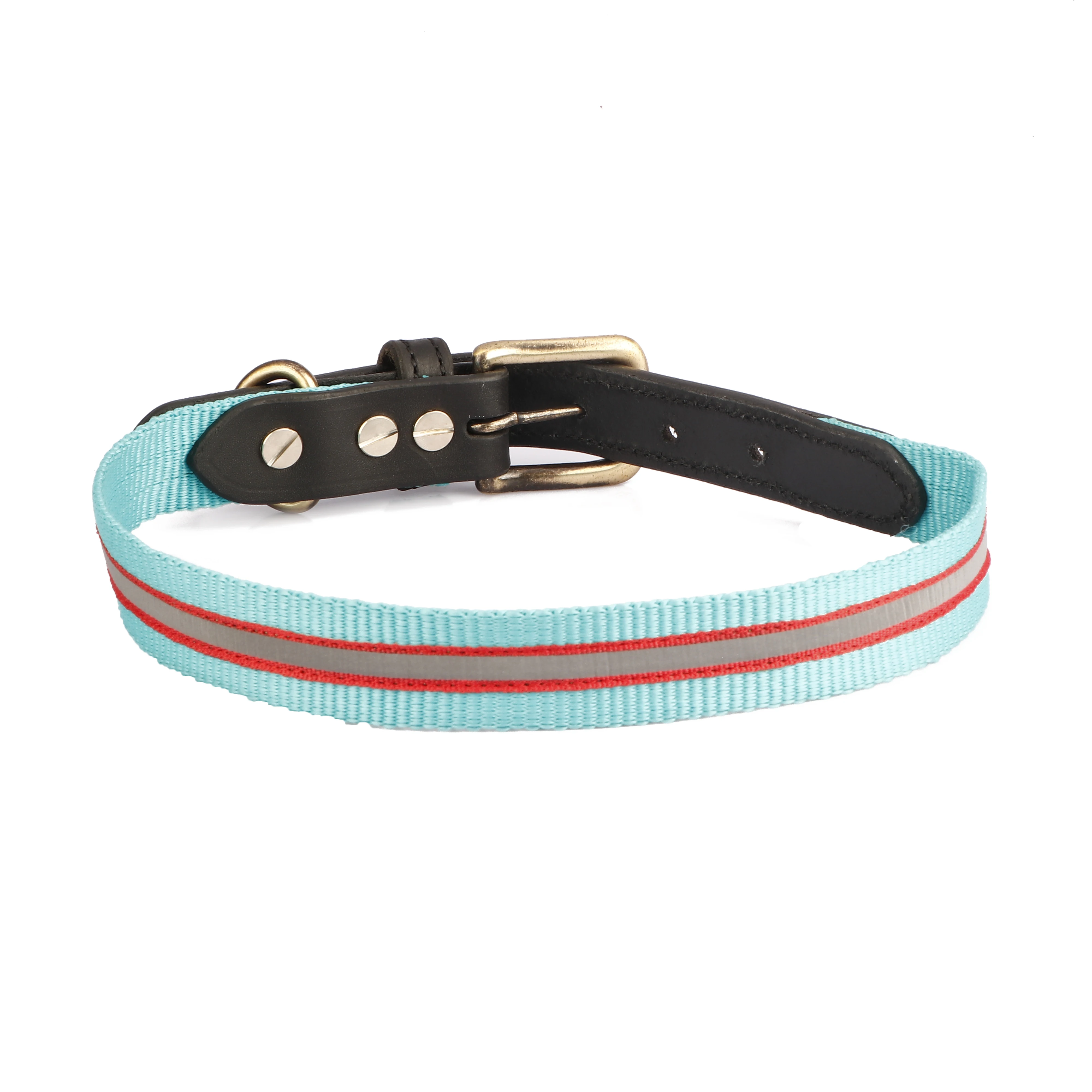 CUSTOM PADDED REFLECTIVE NYLON DOG COLLAR COMBAT NIGHT GLOW CUSTOMIZED METAL BUCKLE  CUSTOM LOGO TACTICAL DOG COLLAR