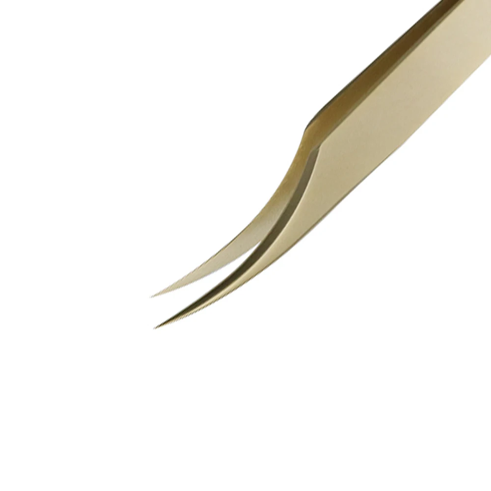Plasma coated Rose Gold color Professional eyelash extension Tweezers Best Beauty Instruments And Tools