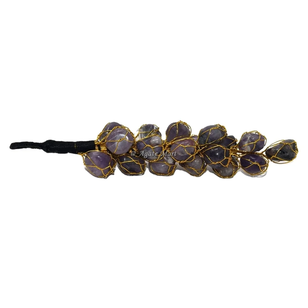 Wholesale Gifts and Crafts Car home decor hanging Semi-Precious Stone Crafts Healing Crystals Assorted Stones Wall Hanging
