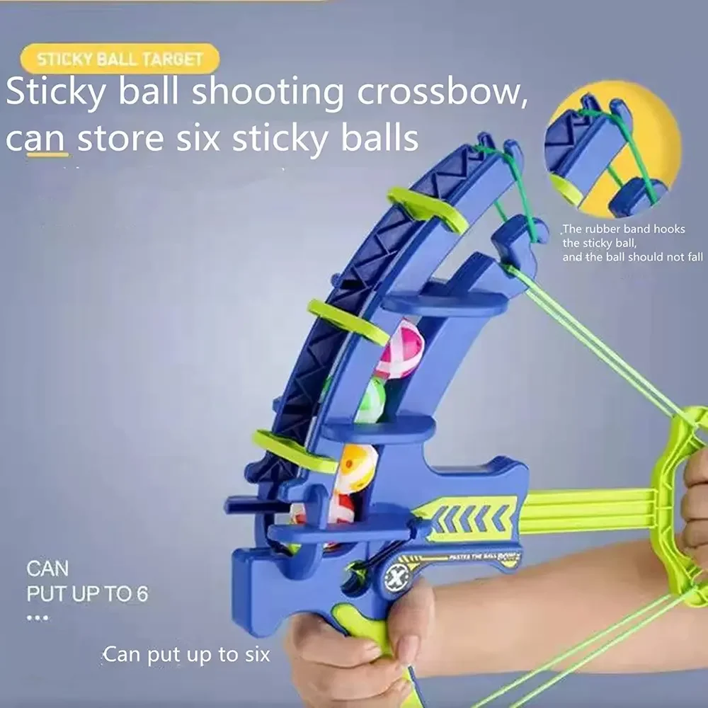 New Design Indoor Outdoor Sport Game Bow Arrow Set Plastic Target Shooting Ball Game Toy