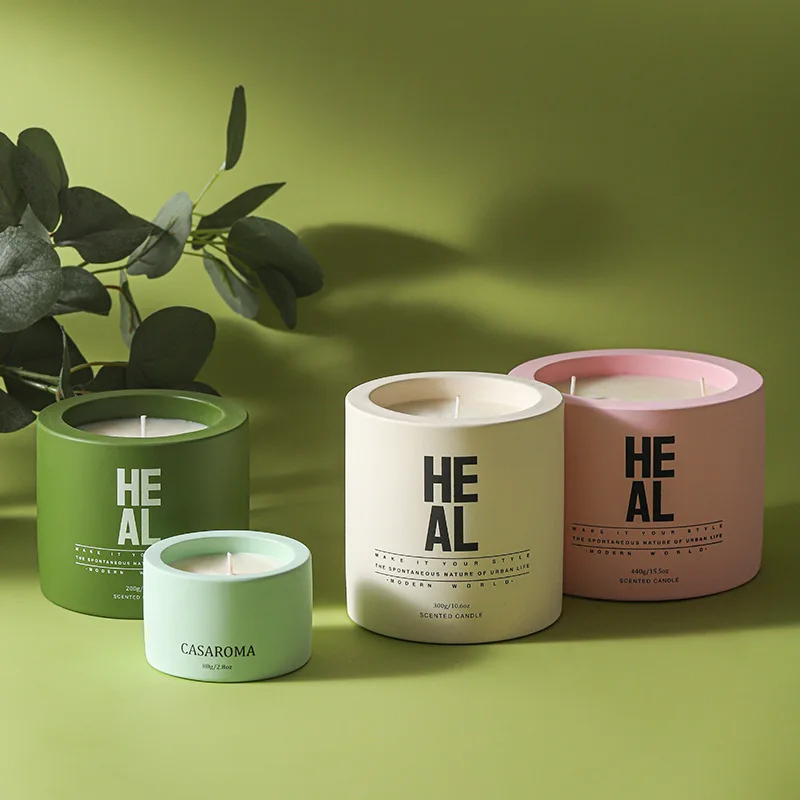 10oz 14oz 16oz 28z large clay cement concrete jar soy wax scented candle