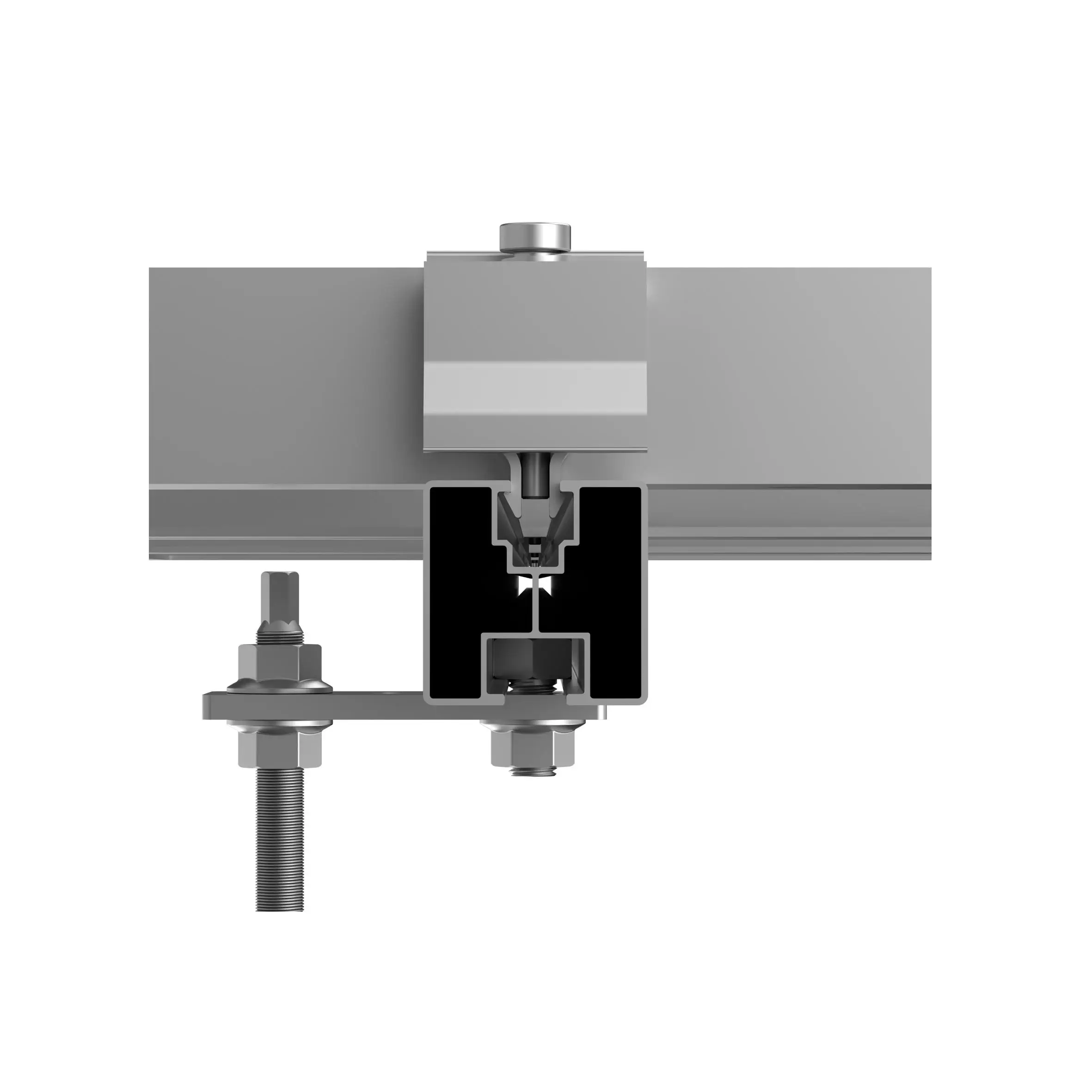 solar mounting rail waterproof solar mount aluminum rail roofing solar panel mounting bracket roof rail