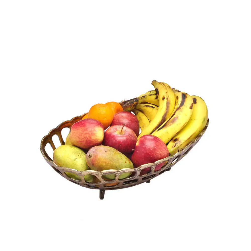 Coral Design Handcrafted Fruit Bowl Luxury Style Gold Plated Silver Nickeled Decorative Tableware Solid Metal Bowls Manufacturer