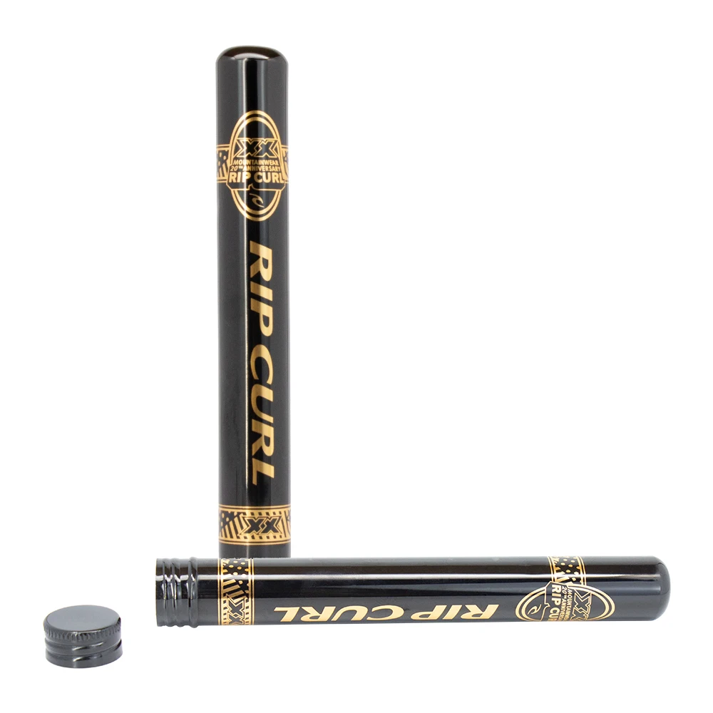 aluminium metal cigar accessories single cigar tube with lid