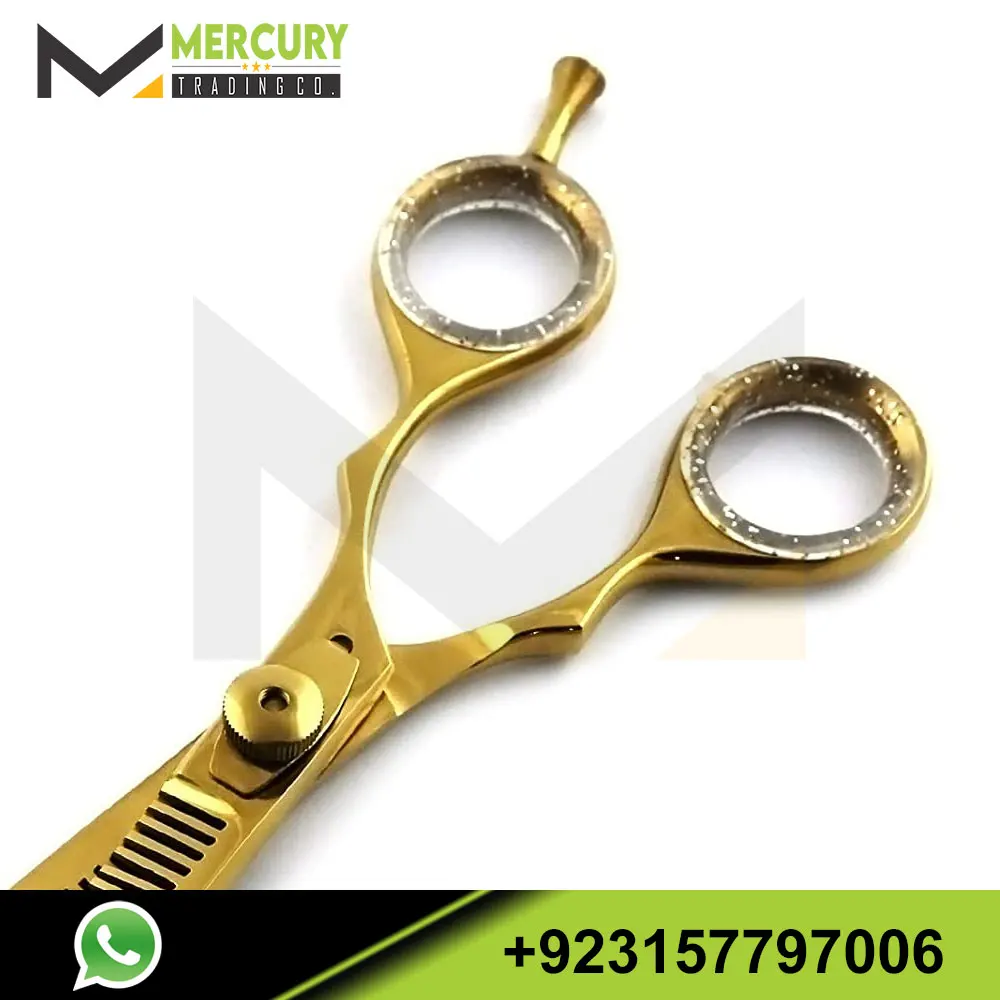 Professional Gold Barber Double Thinning Shears 6' Salon Hairdressing Hair Cutting Trimming Scissor