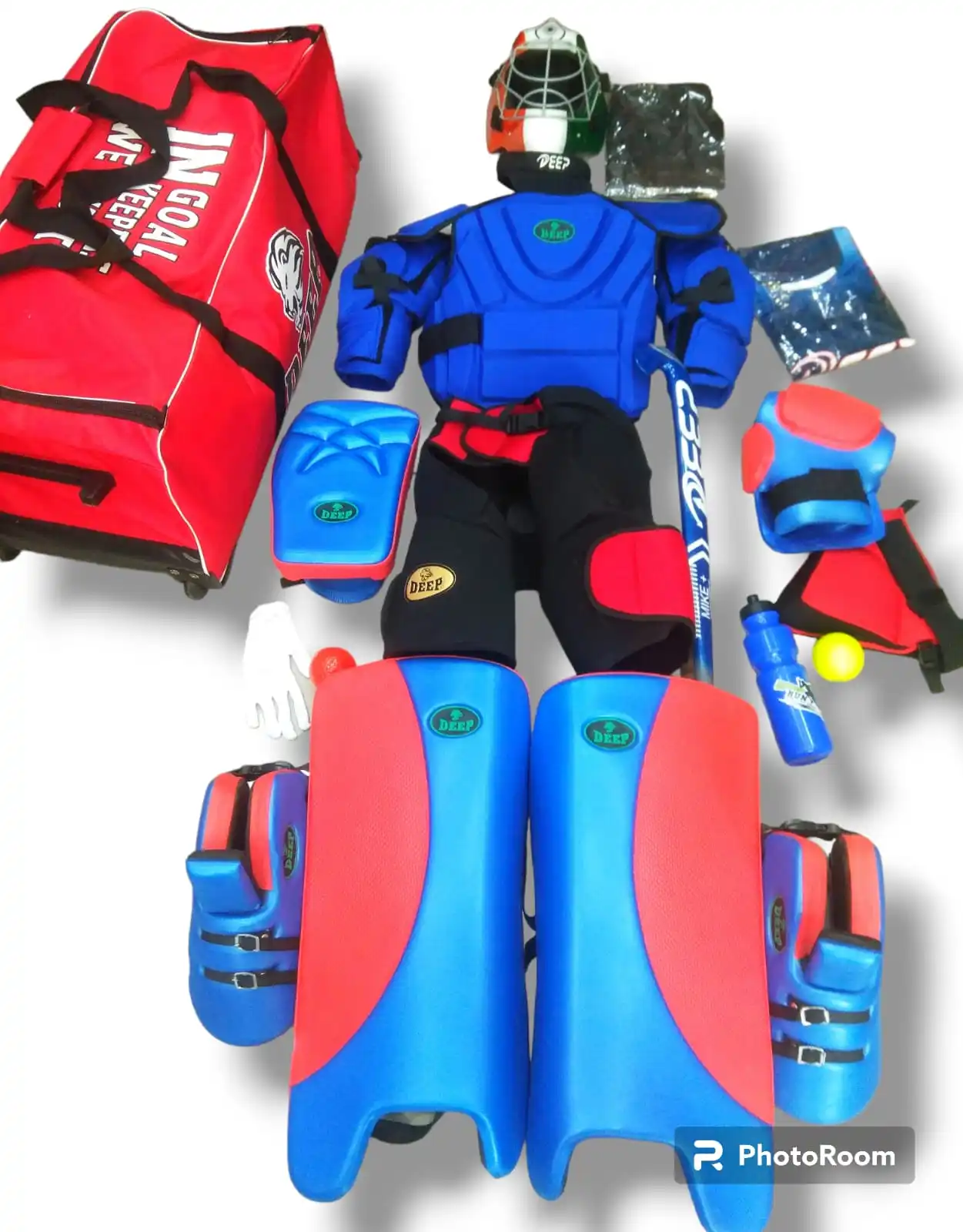 High Quality Field Hockey Goalkeeper Kit Standard Rebound Gloves With Leg and Kicker Guard for Ice & Players