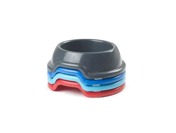 Hot Sale Durable Plastic Round Pet Bowl With Assorted Size and Colours Dishwasher Safe Dog & Cat Food Bowls