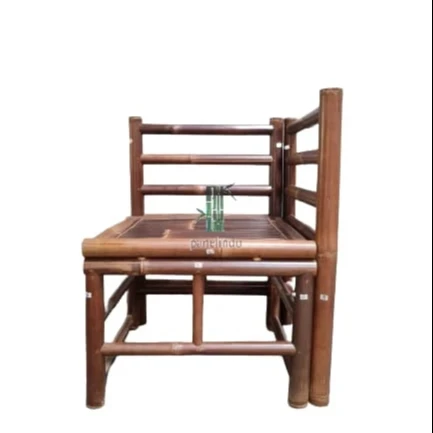 Eco-Friendly Bamboo Leisure Chair Antique Design Style for Home Living Room Restaurant School with Left Corner for Outdoor Use