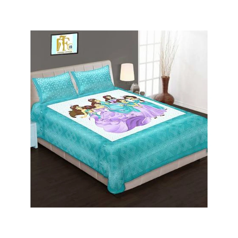 REVE 150 TC Microfiber Bedding Bed Sheet |  3D Printed Double Microfiber  Bed sheet Set | Indian Exporter Bed sheet Set for Sale