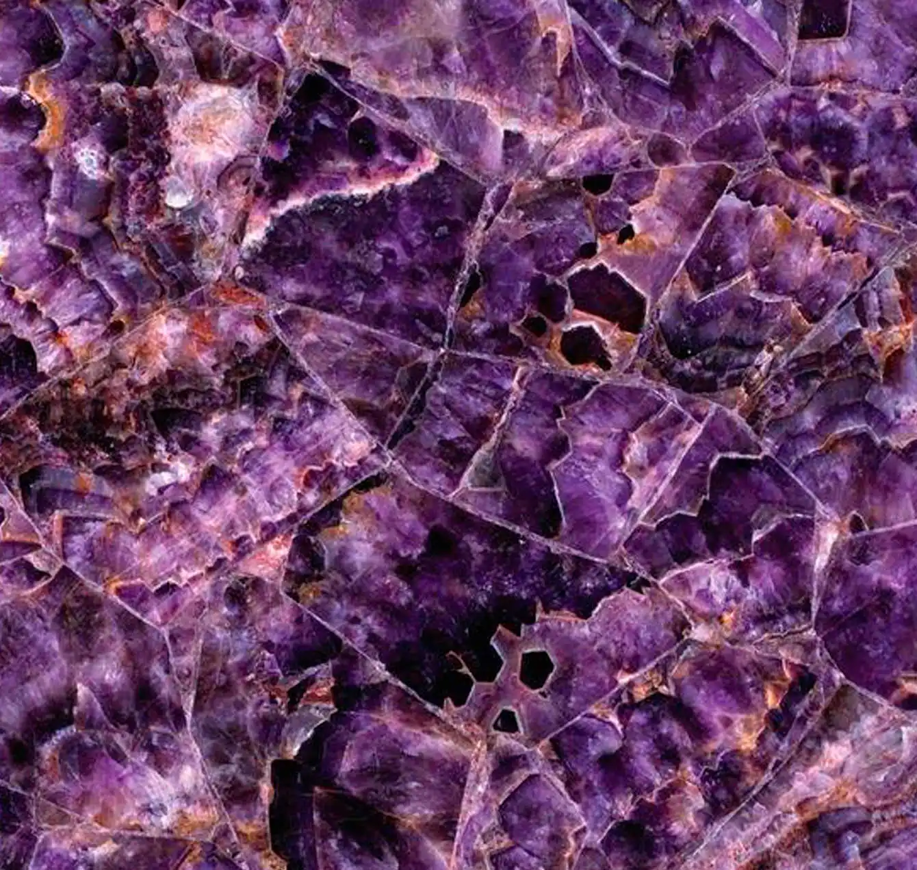 Backlit Amethyst Gemstone Table Top / Semi Precious Gemstone Amethyst Table Top