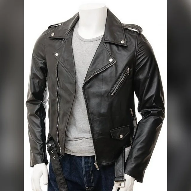 Leather Jacket - New Stylish Men Custom Made Unique Color Leather Jacket