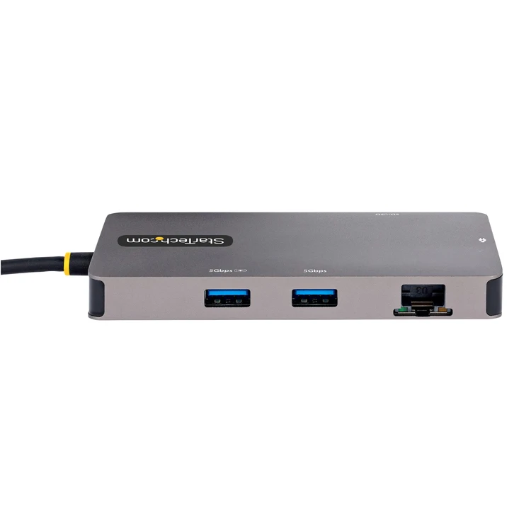 Dual Video 4K 60Hz, 2Pt 5Gbps USB-A Hub 100W Power Delivery Pass-Through USB C Multiport Adapter