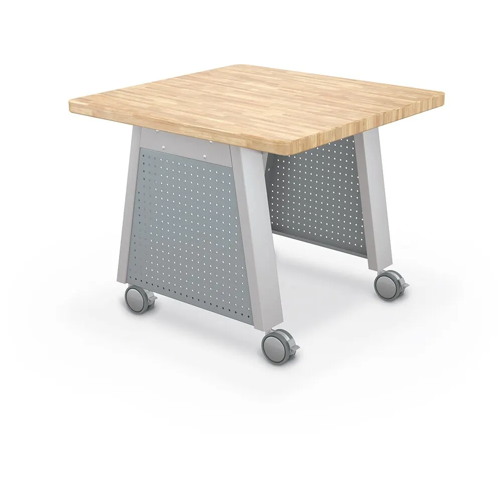 Wholesale Rubber Wood Maker Table Mobile Butcher Block Rubber Wood Work Bench Table