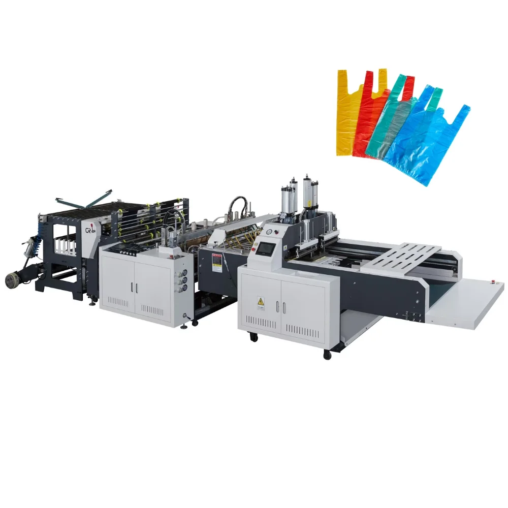 Высокоскоростное оборудование для производства пластиковых футболок из HDPE GHS-500*2