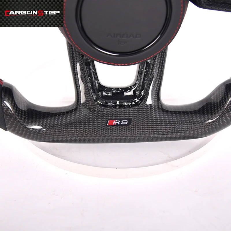 custom Cockpit style Carbon Fiber Steeringwheel perforated leather for Audi Rs3 Rs4 Rs5 Rs6 Rs7 S3 S4 S5