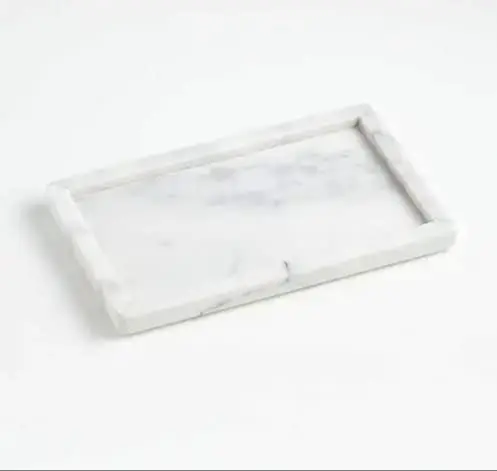 StonePlus Marble Tray 9*6 inch Serving Tray Display Cutting White or Grey Marble with customized shaped whole sale price