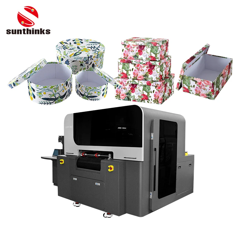 Sunthinks New Inkjet Matel Box Plastic Cards Plastic Bags Single Pass UV Printer
