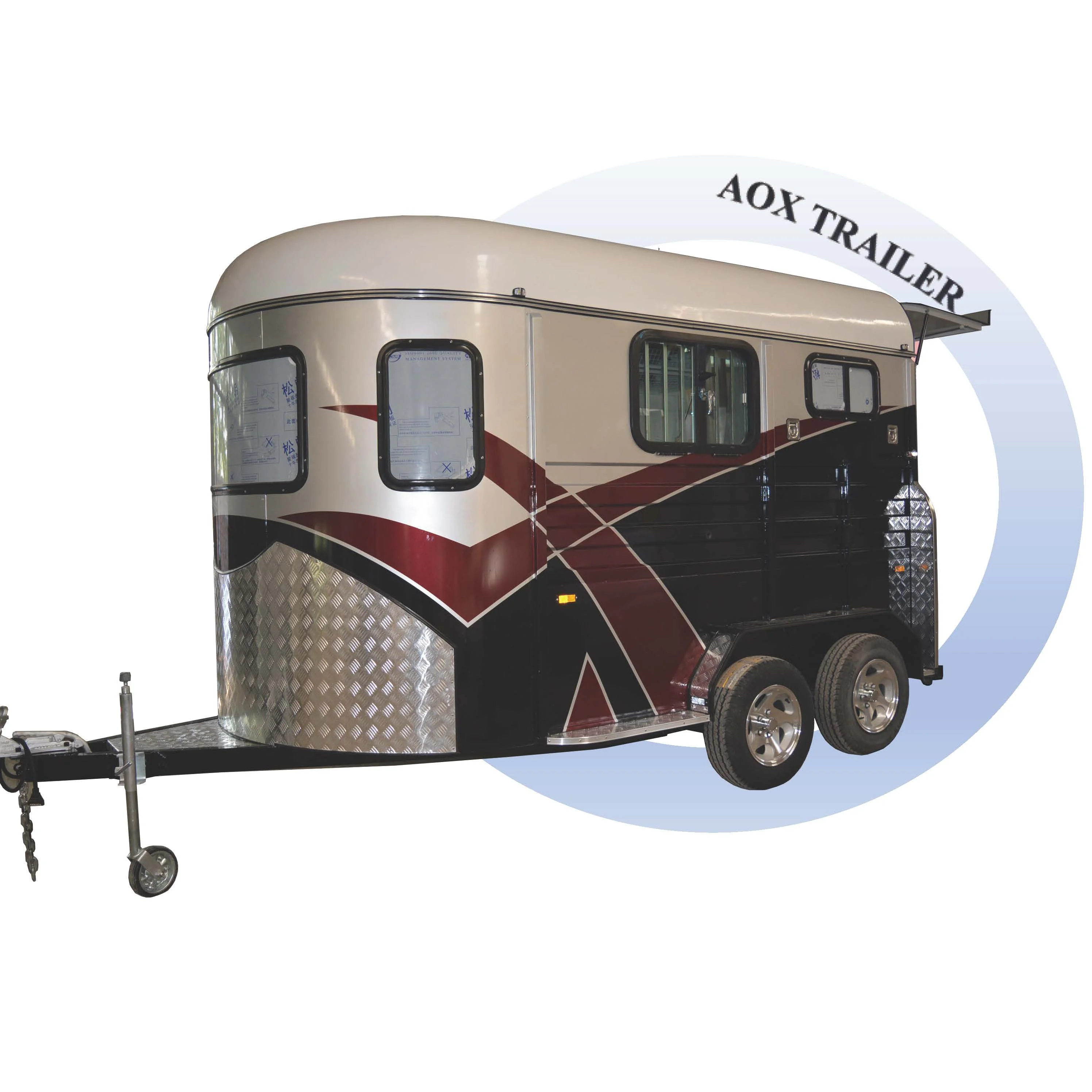 2024 Hot Sale 2 Horse Trailer Angle Load Deluxe With Kitchen For Travel  2HAL-D
