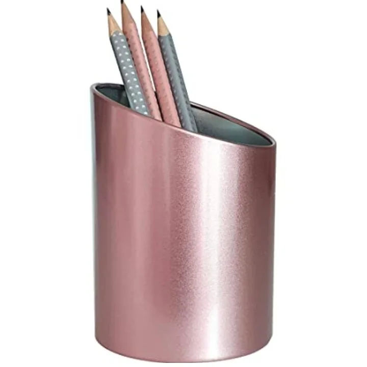 Attractive Designer Round Shape Natural Finished Pencils Cases For School Stationary Desk Organizer Mango Pencils Box Holders