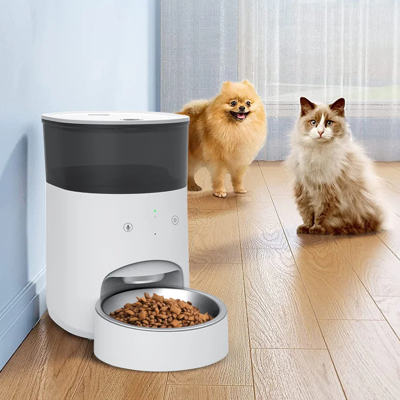 Amazon Hot Sale 4L ABS Mobile Phone Control Automatic Pet Food Dispenser Smart Wifi Dog Cat Feeder