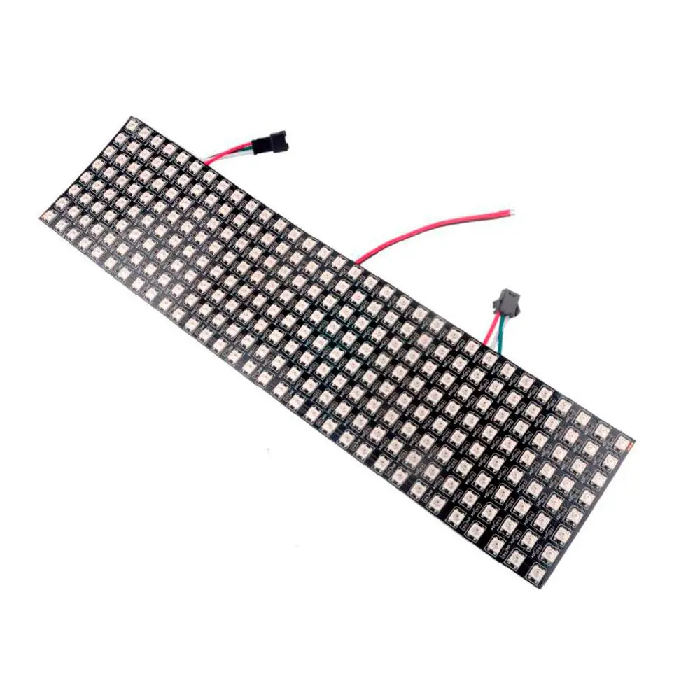 Адресная светодиодная матрица SPI с чипом WS2812B 32x8 светодиодов 320x80 мм цифровой дисплей вывесок