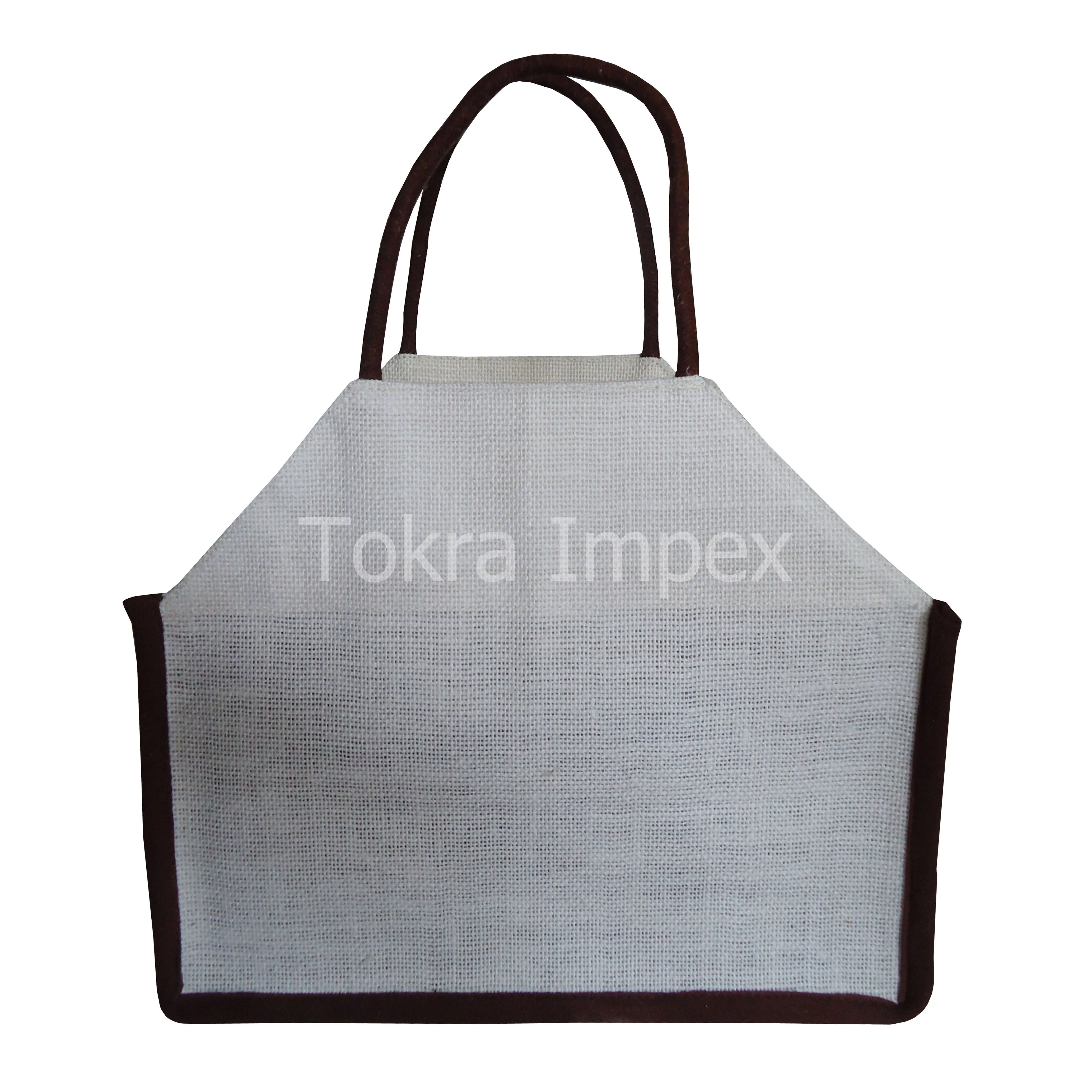 Cake Bag For Bakery Packaging Eco-Friendly Promotional Reusable Custom Logo PP Laminated Jute Tote Bag For Branding