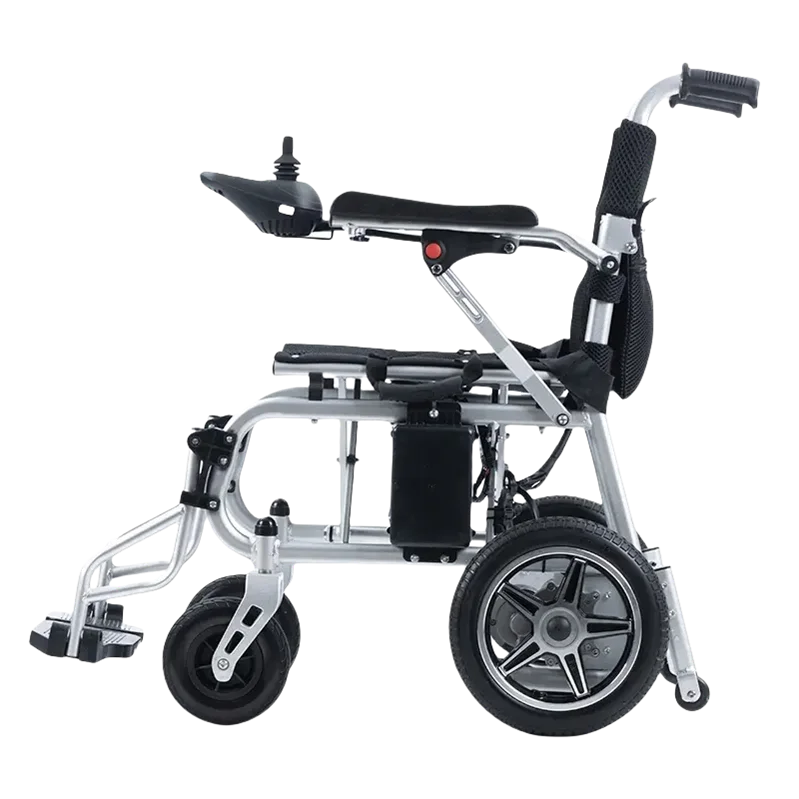 Lightweight folding carbon steel material lead-acid battery smart brake disabled Portable Electric Wheelchair