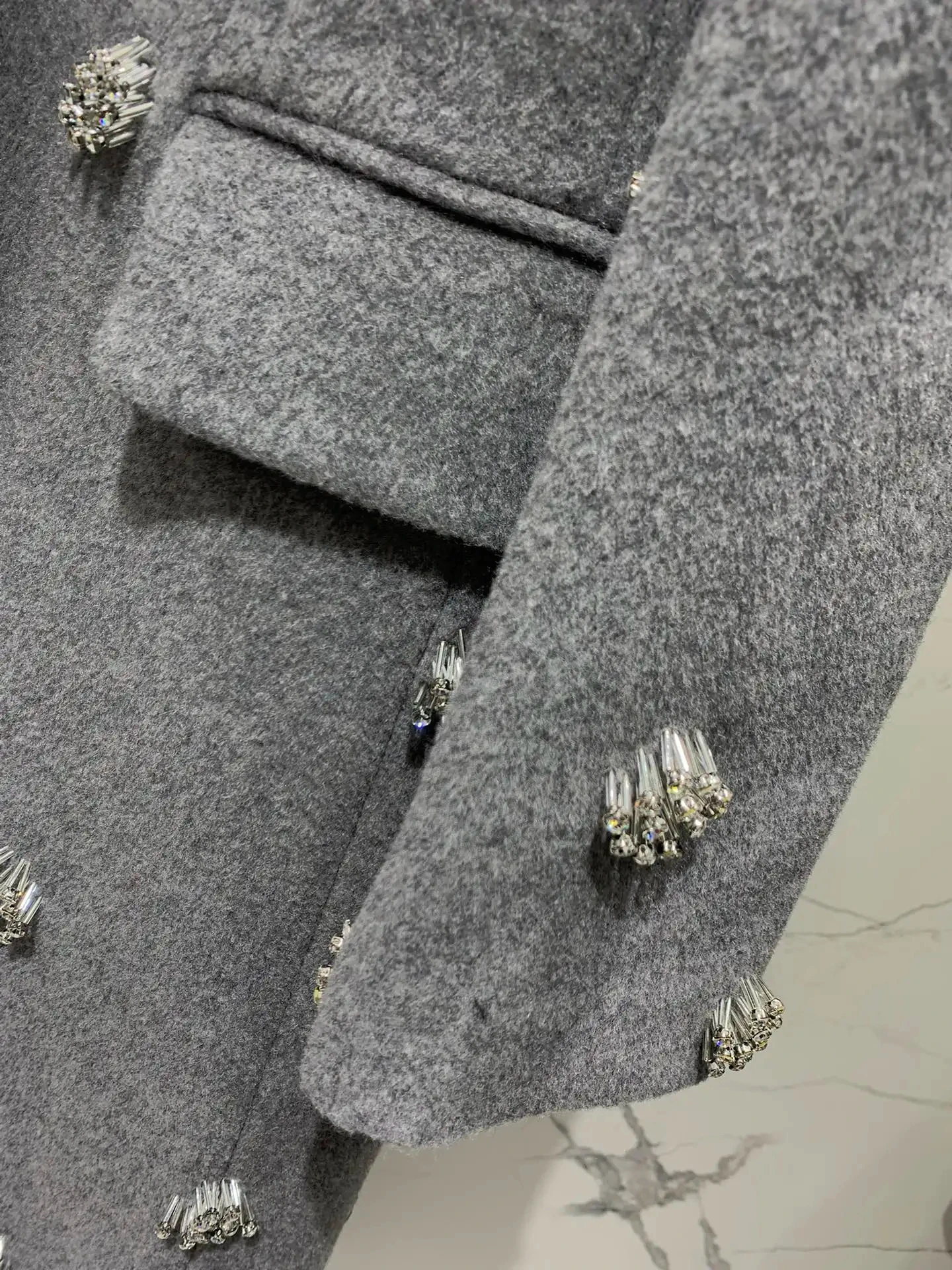 Women Fall Winter 2023 Korean Fashion Loose Cotton Double Breasted Jackets Casual Turn Down Collar Coats  Wool & Blends