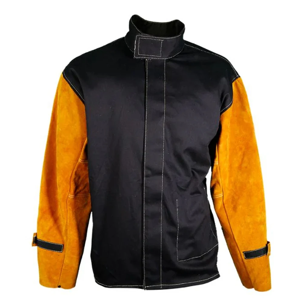 Leather Welding Jackets Flame Resistant Welder Safety Clothes Long Sleeves Welding Work Jacket 2023