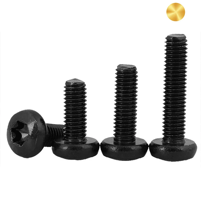 ISO7380 10.9 Grade Black M2 M2.5 M3 M4 M5 M6 M8 M10 M12 Allen Head Bolts Hexagon Hex Socket Pan Round Mushroom Head Screw