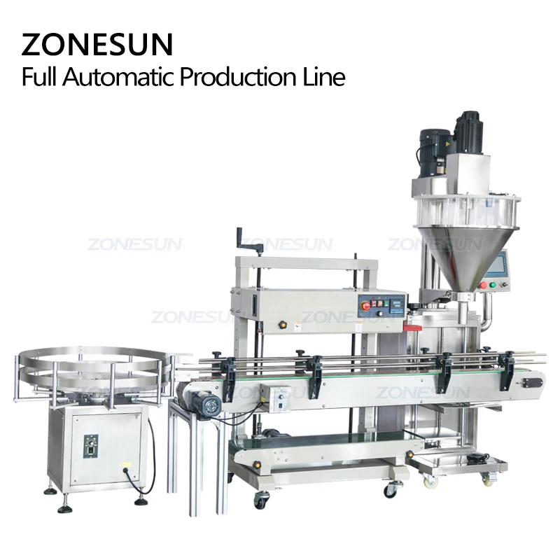 ZONESUN ZS-FAL180Z1 Automatic Stand Pouch Aluminium Foil Gusset Bags Dry Powder Filling and Sealing Machine Line for Milk Powder