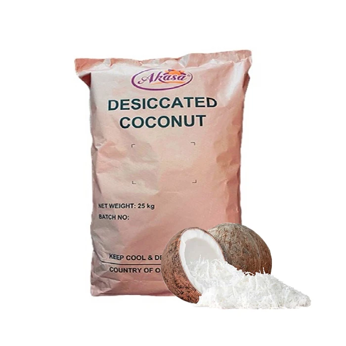 Bulk Storage Packaging Low Fat Miller Grade Desiccated Coconut 25kg Natural Sweet Snacks Suitable for Baking Cooking