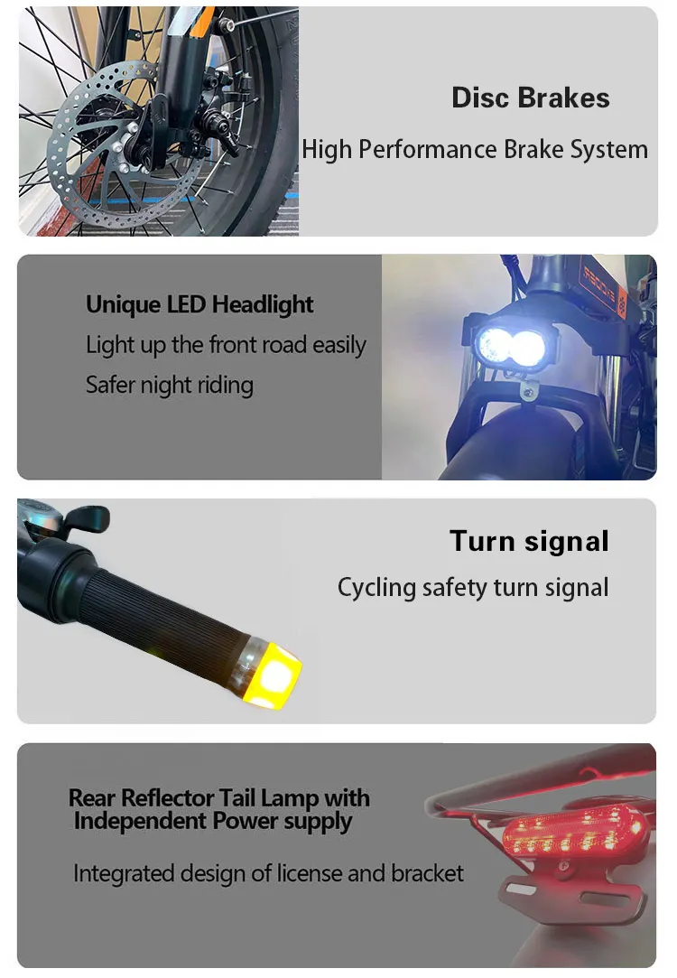 Hot Sell XT500 Folding Mountain Bike Electric Bicycle 48V 20 Inches E-bike with 13AH Battery and 500W Motor