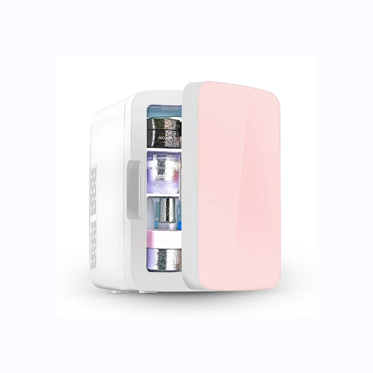Portable car fridge freezer mini cake display refrigerator 10L glass door beauty mini fridge