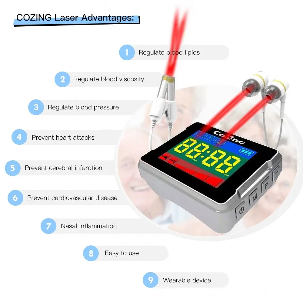 Professional Diabetes Watch Laser Therapy Device for Blood Sugar Reduction