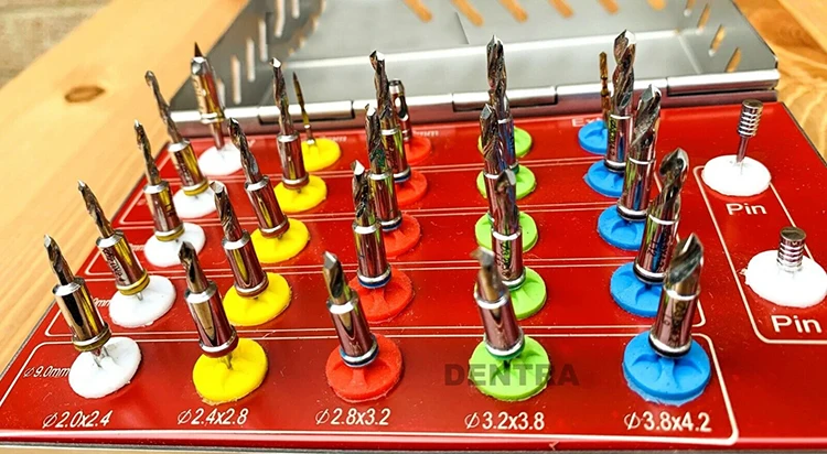 Высококачественные универсальные конические дрели Комплект зубных имплантатов с пробкой и штифтами 27 шт. стоматологические инструменты одобренные CE