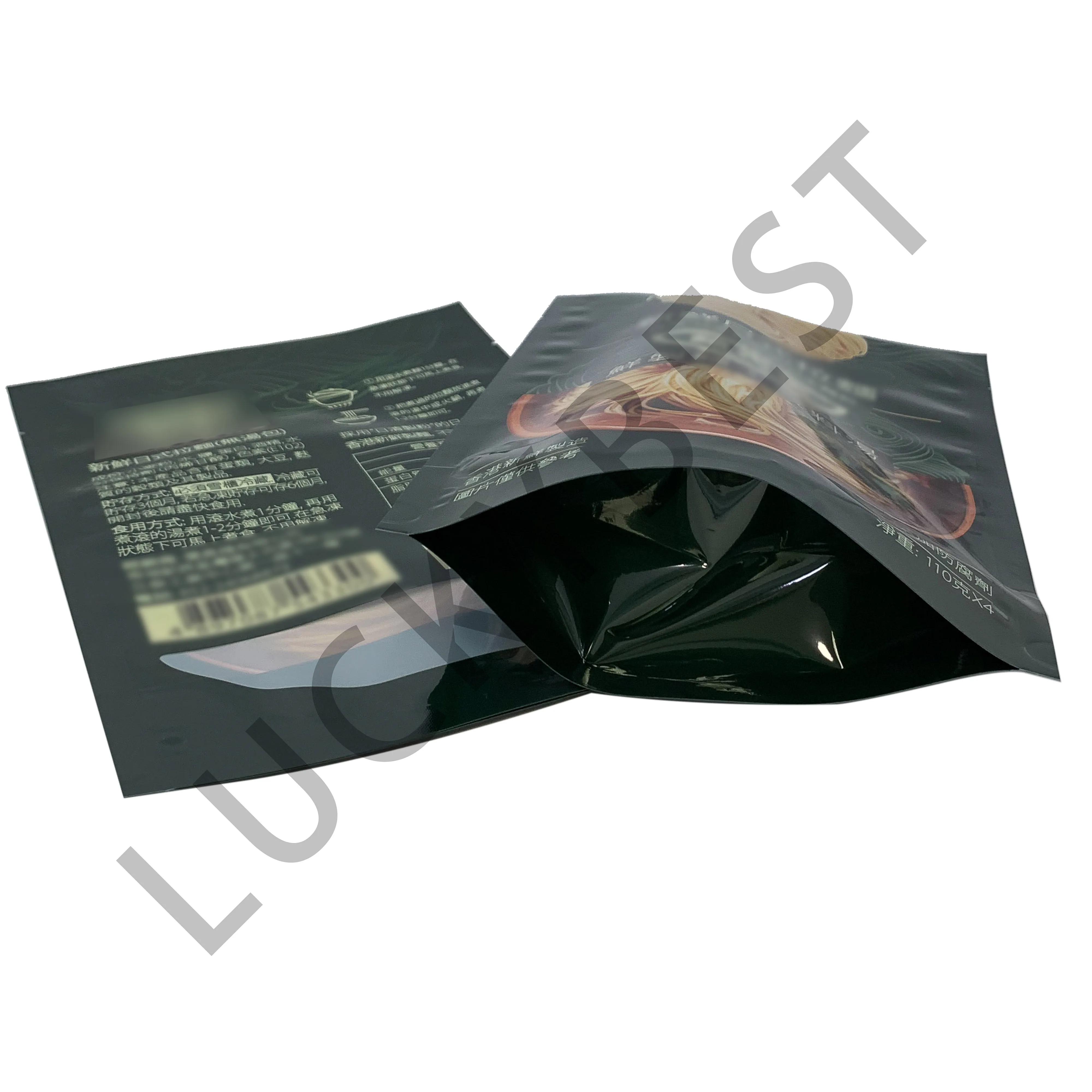 hdpe custom design with logo clear frosted stand up plastic packaging bags pouch for food flat bottom pouch with zipper