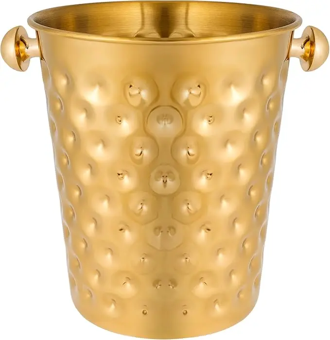 Unique taper single wall handmade coins Design Party Tub Bottle holder Beer Cooler Quality ice Bucket KGN BW 7047 multi color 3L