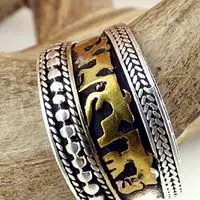 Tibetan Mantra Finger Rings