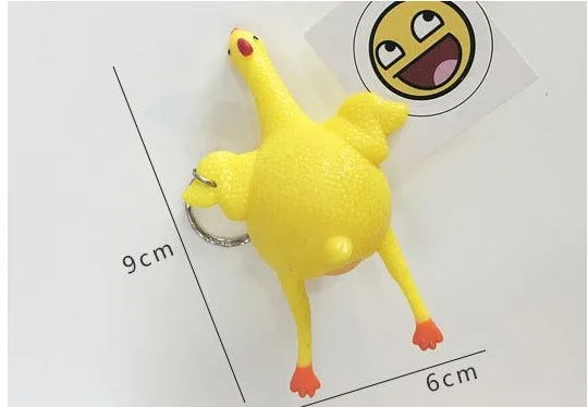 Fidget Toys Chicken Novelty Squeeze Laying Egg Hen Key chain Anti Anxiety Sensory Stress Relief Toys Best Seller