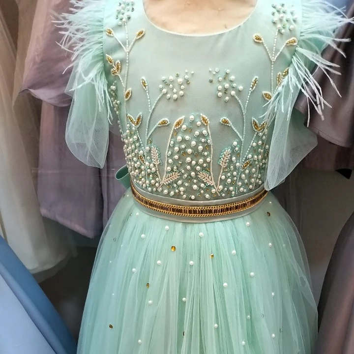 High Fashion Midi Dress Women Cross Collar Heavy Embroidered Best Selling Super stylish Midi Dress Evening Party Prom Dress