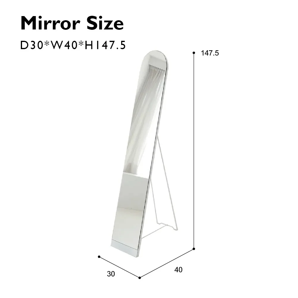 Spacious Leaning Wall Full Length Big Dressing Floor Mirror