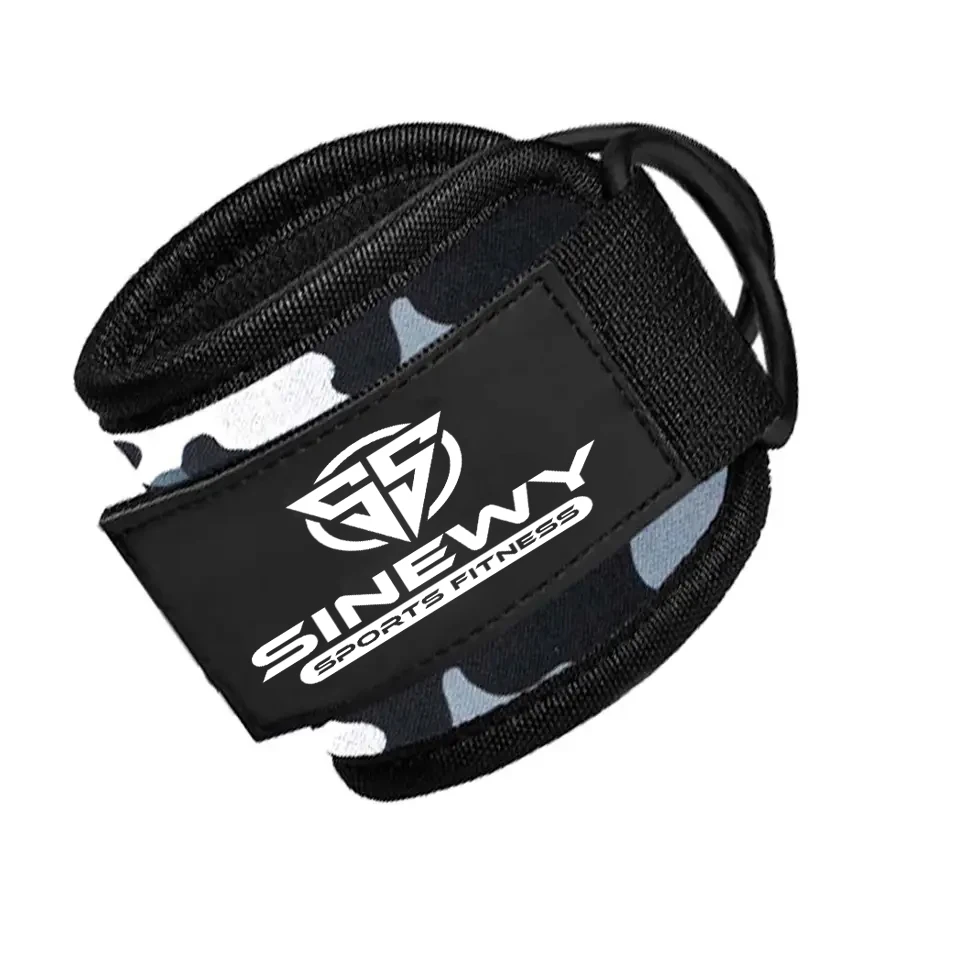 Comfortable Adjustable Padded Ankle Wrist Cuffs Neoprene Padded Straps D-Ring Glute Kickback Ankle Strap For Cable Machine