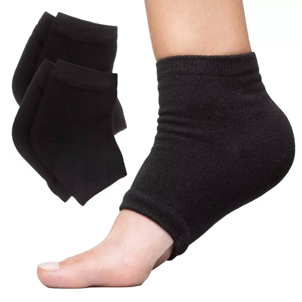 Moisturizing Heel Socks Gel Lined Toeless Spa Socks to Heal and Treat Dry for Your Feet